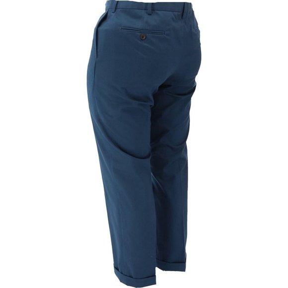 NWT LANDS' END MEN'S NO IRON TWILL TRADITIONAL PANTS COLOR BLUE WING TEAL 31 - Picture 4 of 9